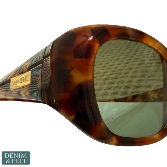 Supreme Cleo Tortoise Sunglasses SS24 Handmade Acetate w/ Case & Cloth - NEW/NIB - Picture 11 of 16